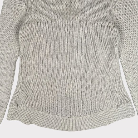 MODA International Tan Knit Snap Button Cowl Neck Sweater Women's Size Small - Picture 13 of 15